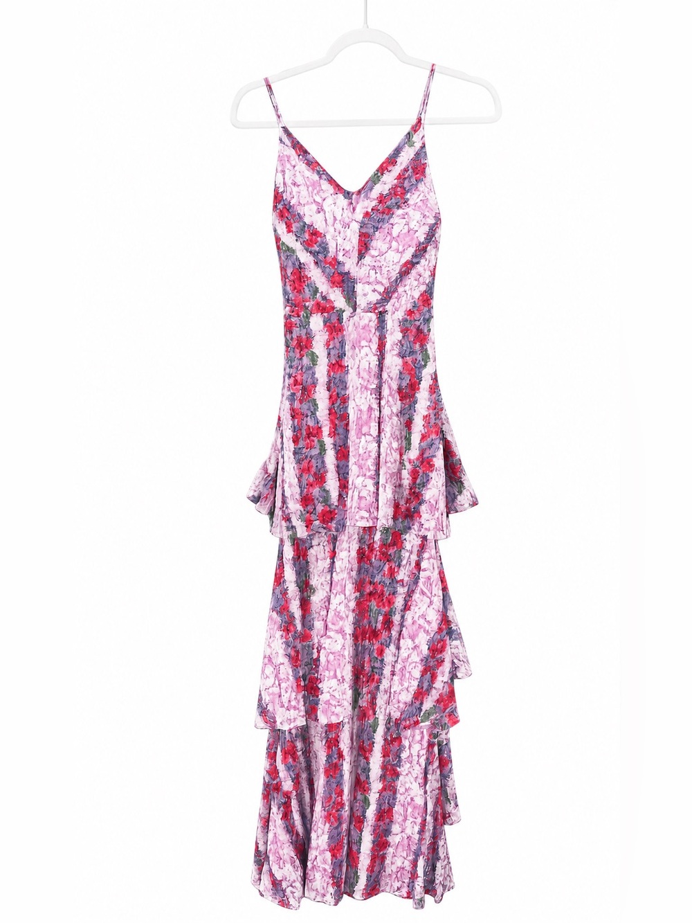 Lulu’s Floral Maxi Layered Open Back Dress Hard To Find NWT Size L